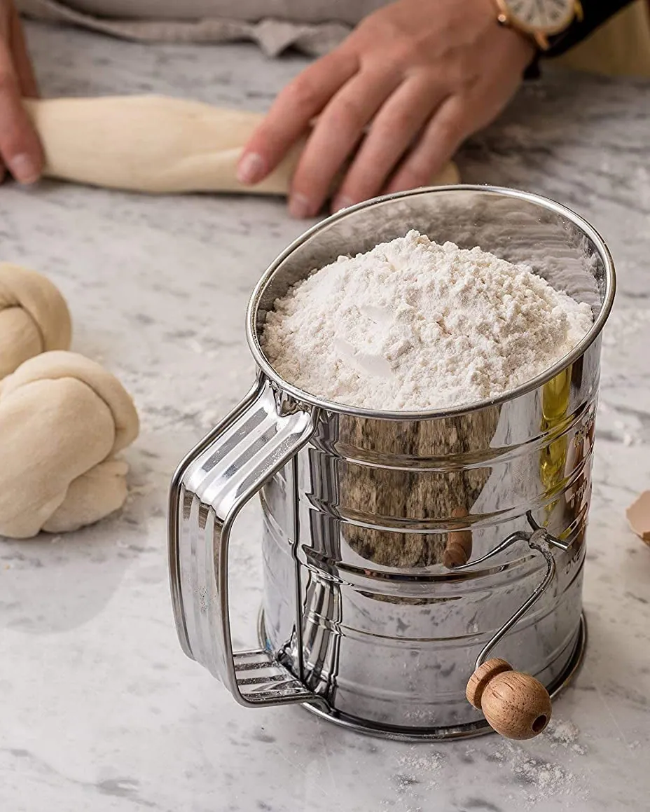 A sifter with real flour: the test a drawing has to pass before it becomes a sample.