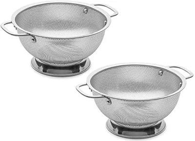 Stainless Steel Colander Set of 2, 3 and 5 Qt